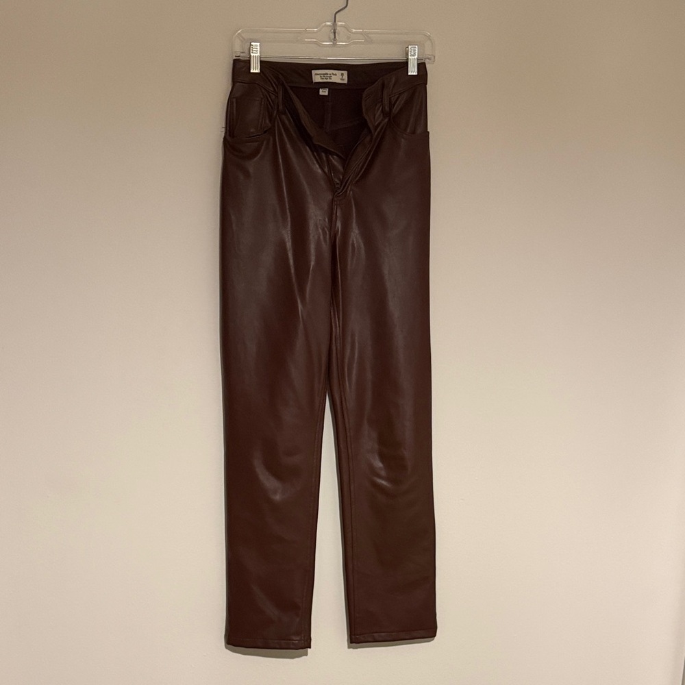 Abercrombie & Fitch Chocolate Faux Leather Pants